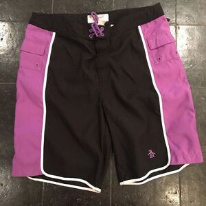 Original Penguin Fixed Waist Volley Swim Trunks